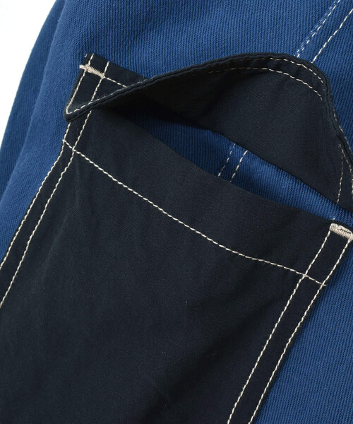 Noeil aime BeBe（ノイユエイムベベ）の「ツイルニット配色ポケットカーゴパンツ(80~130cm)（カーゴパンツ・キッズ・ネイビー/イエロー・120cm/90cm/130cm/110cm/100cm/80ｃｍ）」の5枚目の写真