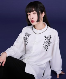 チャイナ刺繍シャツLS
