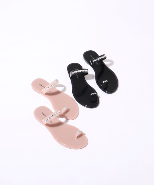 FABIO RUSCONI（ファビオルスコーニ）の「【FABIO RUSCONI/ファビオルスコーニ】PVCビジューサンダル（サンダル・レディース・ブラック/ピンクベージュ・36/37/38）」の15枚目の写真