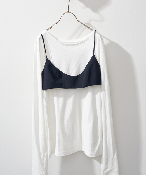 Spick & Span(スピックアンドスパン)の「T/Rピンストライプビスチェ(その他トップス・レディース・ネイビー/チャコールグレー・FREE)」の3枚目の写真