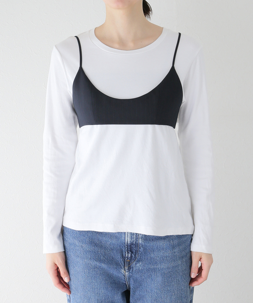 Spick & Span(スピックアンドスパン)の「T/Rピンストライプビスチェ(その他トップス・レディース・ネイビー/チャコールグレー・FREE)」の5枚目の写真