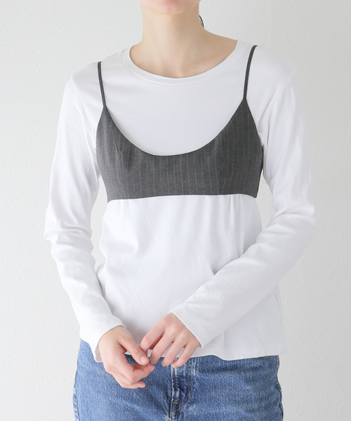 Spick & Span(スピックアンドスパン)の「T/Rピンストライプビスチェ(その他トップス・レディース・ネイビー/チャコールグレー・FREE)」の18枚目の写真