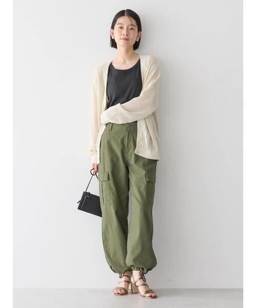 AMERICAN HOLIC（アメリカンホリック）の「抗菌防臭Dailyテレコタンクトップ（インナーウェア/肌着・レディース・ブラック/チャコールグレー/グレイッシュベージュ/オフホワイト・M/L）」の8枚目の写真