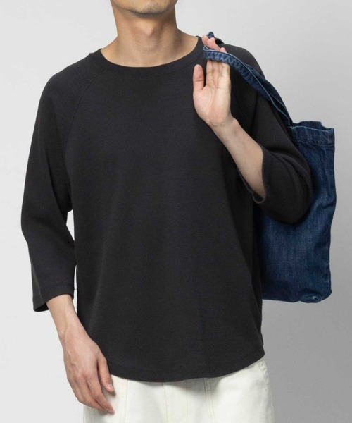 GUNG HO（ガンホー）の「【GUNG HO】別注サーマル7分袖T（Tシャツ/カットソー・メンズ・ホワイト/ブラック・M/L/XL）」の2枚目の写真