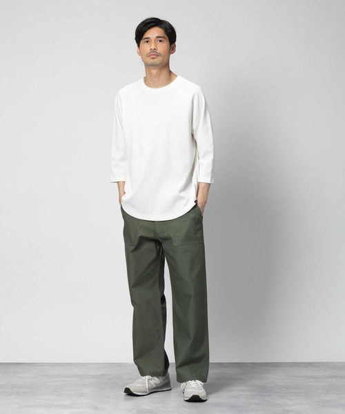 GUNG HO（ガンホー）の「【GUNG HO】別注サーマル7分袖T（Tシャツ/カットソー・メンズ・ホワイト/ブラック・M/L/XL）」の4枚目の写真