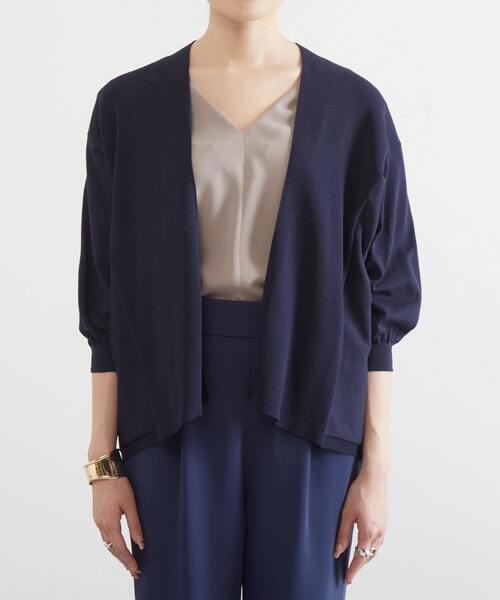 Liesse(リエス)の「ニットショートカーディガン(カーディガン/ボレロ・レディース・ホワイト/ネイビー/パープル・FREE)」の13枚目の写真