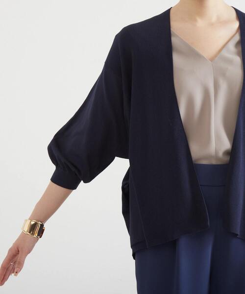 Liesse(リエス)の「ニットショートカーディガン(カーディガン/ボレロ・レディース・ホワイト/ネイビー/パープル・FREE)」の16枚目の写真