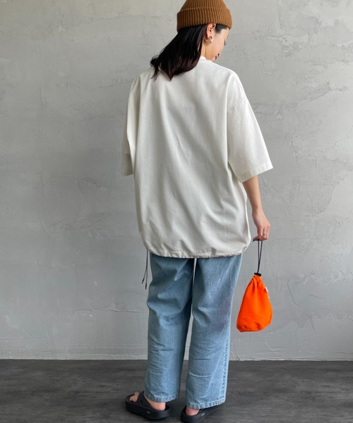 NANGA/ナンガ] 別注 ワンポイントロゴ刺繍 ルーズフィットドロー