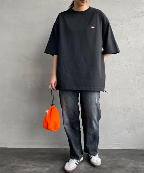 NANGA/ナンガ] 別注 ワンポイントロゴ刺繍 ルーズフィットドローコード