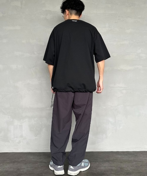 NANGA/ナンガ] 別注 ワンポイントロゴ刺繍 ルーズフィットドローコード