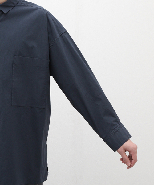 CALMER（カルメール）の「【CALMER / カルメール】別注 ナチュラル ダイ BIGシャツ（シャツ/ブラウス・メンズ・チャコールグレー/アイボリー・FREE）」の10枚目の写真