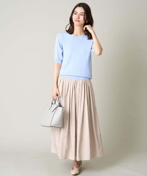 a.v.v（アーヴェヴェ）の「マルチタックフレアスカート（スカート・レディース・ブラック/シルバー/ベージュ・38/40/36/42/34）」の15枚目の写真