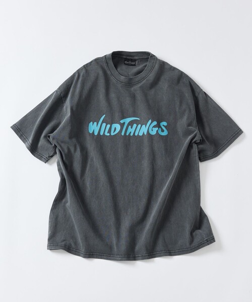 FREAK'S STORE（フリークスストア）の「限定展開 WILD THINGS×FREAK'S STORE/ワイルドシングス 別注 ピグメントダイ ワンポイント ロゴプリント Tシャツ（Tシャツ/カットソー・メンズ・ホワイト/ブラック/ブルー/ホワイト系その他/ブラック系その他/ブルー系その他・SMALL/MEDIUM/LARGE）」の20枚目の写真