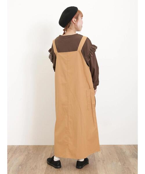 Samansa Mos2（サマンサ モスモス）の「袖切替フリルスウェット（Tシャツ/カットソー・レディース・チャコールグレー/ブラウン/パープル/キナリ・F）」の12枚目の写真