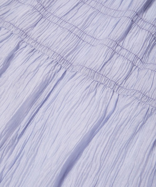 VIS（ビス）の「柄＆無地アソートシャーリングティアードスカート（スカート・レディース・ホワイト系その他/ブラック系その他/オフホワイト/サックスブルー・FREE）」の8枚目の写真