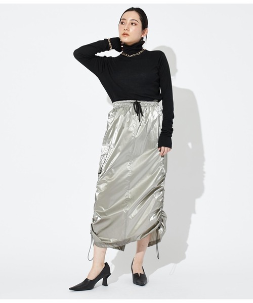 Settimissimo（セッティミッシモ）の「シアーフライス シームレス タートルプオーバー（Tシャツ/カットソー・レディース・ブラック/オフホワイト/グレー・FREE）」の9枚目の写真