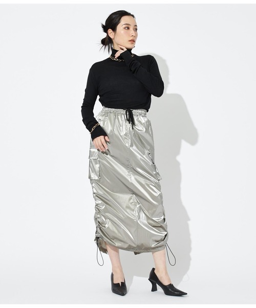 Settimissimo（セッティミッシモ）の「シアーフライス シームレス タートルプオーバー（Tシャツ/カットソー・レディース・ブラック/オフホワイト/グレー・FREE）」の10枚目の写真