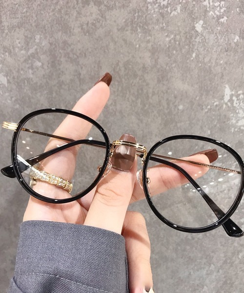 Bifrost(ビフレスト)の「クリアレンズメガネ(メガネ・レディース・ブラック系その他/ブラック/グレー/レオパード/ピンクゴールド・FREE)」の2枚目の写真