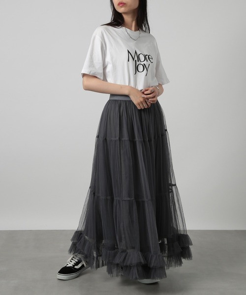 スカート tulle frill long skirt MAISON BREEZE reveur(メゾンブリーズレヴール)の「【MAISON