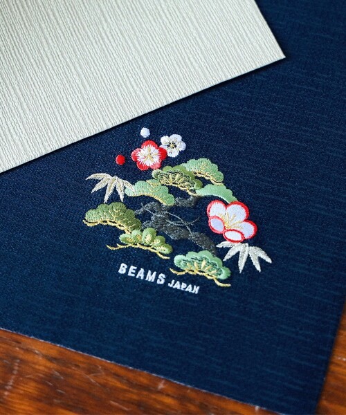 ランチョンマット✖️2 上履き入れ　ヌビ　ムーンスター刺繍 ランチョンマット✖️2 上履き入れ ヌビ ムーンスター刺繍