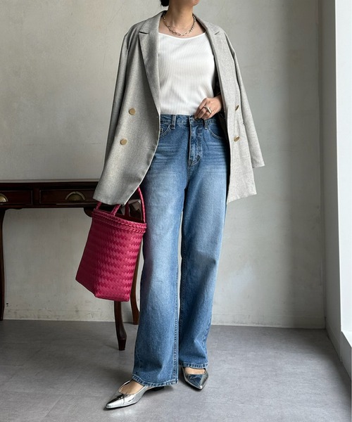 DouDou（ドゥドゥ）の「【WEB限定】 デニムパンツ（デニムパンツ・レディース・インディゴブルー・LARGE/MEDIUM）」の2枚目の写真