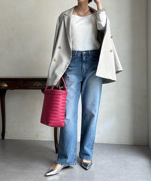 DouDou（ドゥドゥ）の「【WEB限定】 デニムパンツ（デニムパンツ・レディース・インディゴブルー・LARGE/MEDIUM）」の4枚目の写真