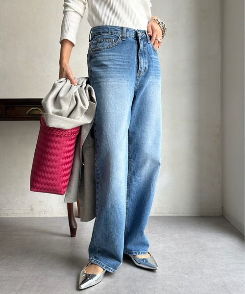 DouDou（ドゥドゥ）の「【WEB限定】 デニムパンツ（デニムパンツ・レディース・インディゴブルー・LARGE/MEDIUM）」の7枚目の写真