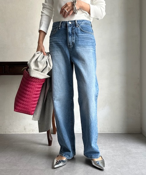 DouDou（ドゥドゥ）の「【WEB限定】 デニムパンツ（デニムパンツ・レディース・インディゴブルー・LARGE/MEDIUM）」の8枚目の写真