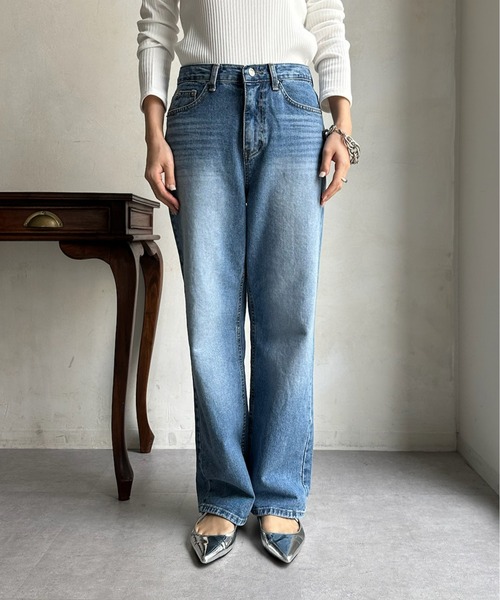 DouDou（ドゥドゥ）の「【WEB限定】 デニムパンツ（デニムパンツ・レディース・インディゴブルー・LARGE/MEDIUM）」の11枚目の写真