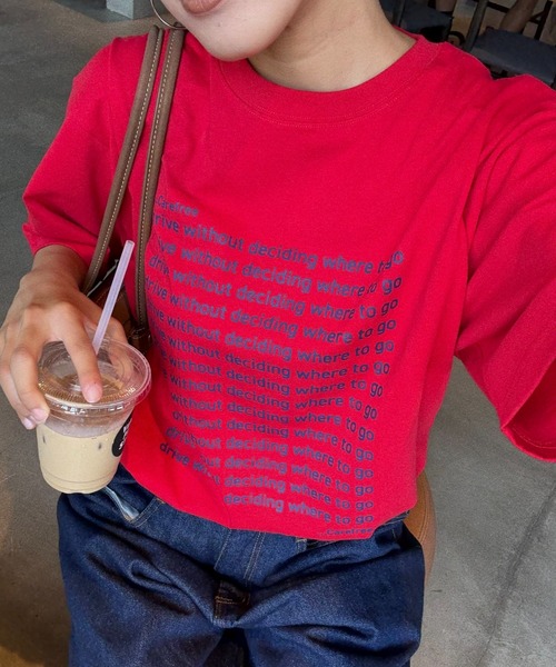 CIAOPANIC TYPY（チャオパニックティピー）の「【UNISEX】【全12色展開】メッセージプリント半袖Tee（Tシャツ/カットソー・メンズ・ライトグレー/ホワイト/ネイビー/レッド/チャコールグレー/ブラック/グリーン/ブルー/オレンジ/イエロー/サックスブルー/レインボー・MEDIUM/LARGE）」の10枚目の写真