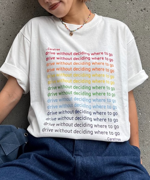 メッセージプリントカットソー セール】【UNISEX】【全12色展開】メッセージプリント半袖Tee（T