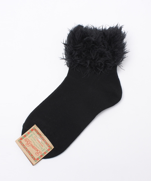 BEAMS BOY（ビームスボーイ）の「BEAMS BOY / ファー ソックス 15（ソックス/靴下・レディース・ホワイト/ブラック/ネイビー・ONE SIZE）」の3枚目の写真