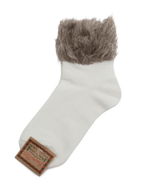 BEAMS BOY（ビームスボーイ）の「BEAMS BOY / ファー ソックス 15（ソックス/靴下・レディース・ホワイト/ブラック/ネイビー・ONE SIZE）」の4枚目の写真