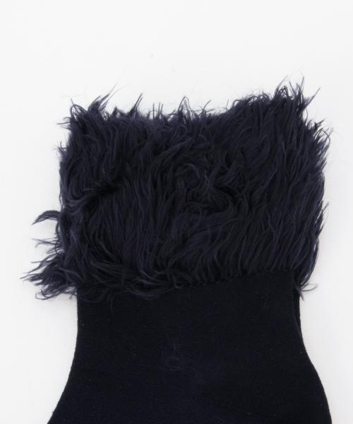 BEAMS BOY（ビームスボーイ）の「BEAMS BOY / ファー ソックス 15（ソックス/靴下・レディース・ホワイト/ブラック/ネイビー・ONE SIZE）」の18枚目の写真