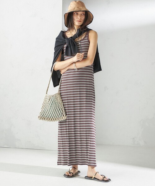 SHIPS（シップス）の「Rmeria:〈UVカット / 手洗い可能〉ペーパーライク パイピング ハット（ハット・レディース・ベージュ系/ブラック・ONE SIZE）」の14枚目の写真