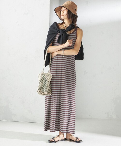 SHIPS（シップス）の「Rmeria:〈UVカット / 手洗い可能〉ペーパーライク パイピング ハット（ハット・レディース・ベージュ系/ブラック・ONE SIZE）」の15枚目の写真