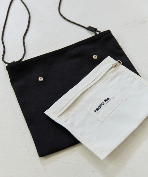FREAK'S STORE（フリークスストア）の「限定展開　PROTO No./プロトナンバー　別注 SACOCHE/サコッシュ（ショルダーバッグ）（ボディバッグ/ウエストポーチ・レディース・ブラック/グレー/ナチュラル・ONE SIZE）」の8枚目の写真