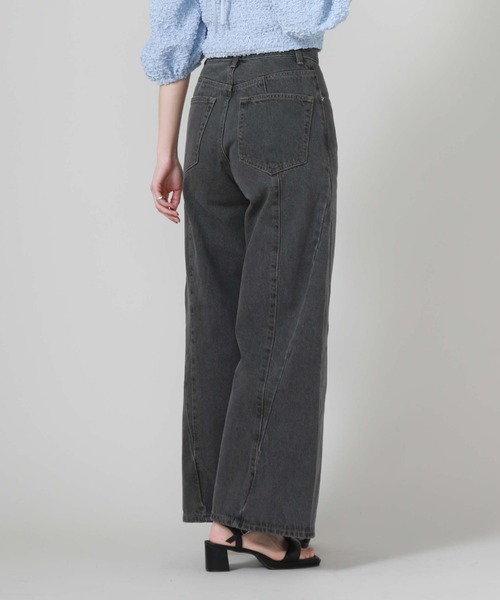 archives（アルシーヴ）の「サイド切替ワイドデニム（デニムパンツ・レディース・グレー/サックスブルー・SMALL/MEDIUM）」の22枚目の写真