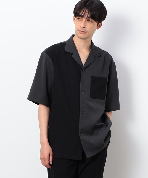 COMME CA ISM(コムサイズム)の「ファンクショナル バイカラー 羽織シャツ(シャツ/ブラウス・メンズ・ベージュ/ブラック/チャコール・MEDIUM/SMALL/LARGE)」の7枚目の写真