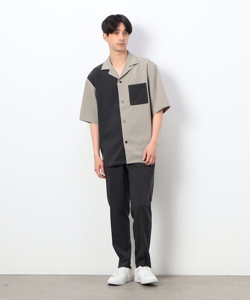 セール】ファンクショナル バイカラー 羽織シャツ（シャツ