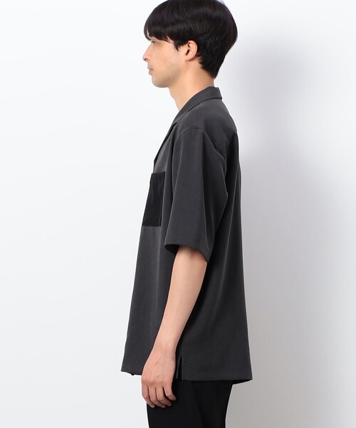 COMME CA ISM(コムサイズム)の「ファンクショナル バイカラー 羽織シャツ(シャツ/ブラウス・メンズ・ベージュ/ブラック/チャコール・MEDIUM/SMALL/LARGE)」の11枚目の写真