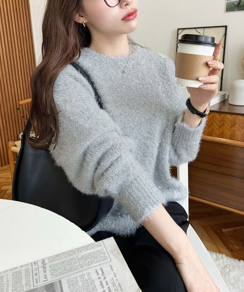 eimyistoire フラッフィーラメニットプルオーバー❤他多数出品中❤ TOPS