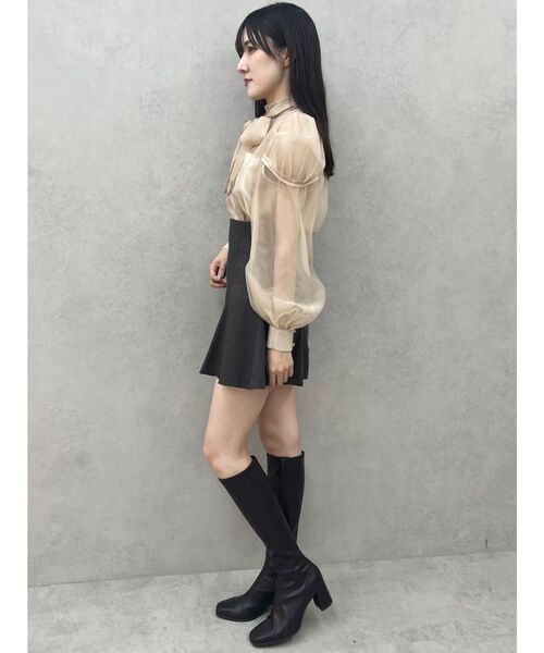 【美品】マーキュリーデュオ♡ブラウス シャツ パワショルリボンブラウス セール】パワショルリボンブラウス（シャツ/ブラウス
