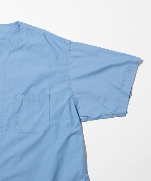 HINSON(ヒンソン)の「HINSON/ヒンソン フルジップカーデ ショートスリーブシャツ/ブロード/シャツ カーディガン/半袖(シャツ/ブラウス・メンズ・ホワイト/その他13/ブラック/サックスブルー/オフホワイト・LARGE/MEDIUM)」の11枚目の写真