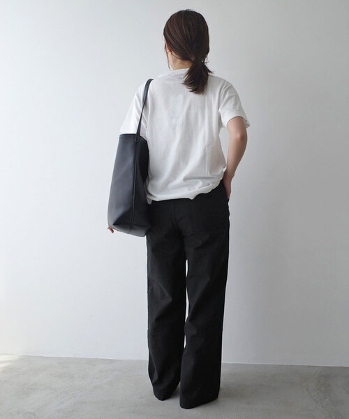 【新品】SLOBE IENA ボトムス　ワイドパンツ ホワイト ブラック　リボン WEB/一部店舗限定》ribbon パンツ（その他パンツ）｜SLOBE IENA