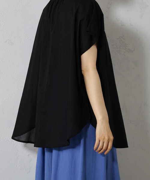 FOUND GOOD（ファウンドグッド）の「ボイルノースリーブブラウス（シャツ/ブラウス・レディース・ブラック/ホワイト系5/グリーン系5/ブルー系5・L/M/S）」の10枚目の写真