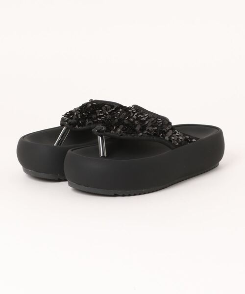 Ritzy（リッツィー）の「スパンコール 厚底サンダル（サンダル・レディース・シルバー/ブラック系1/ブラック系2・23/22.5/24.5/23.5/24）」の22枚目の写真