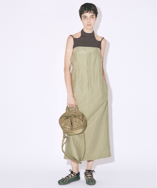 beautiful people(ビューティフルピープル)の「【beautiful people/ビューティフルピープル】POTR×bp helmet bag in nylon twill/ナイロンツイルヘルメットバッグ/ショルダーバッグ(ショルダーバッグ・レディース・ダークグレー/グリーン・FREE)」の7枚目の写真