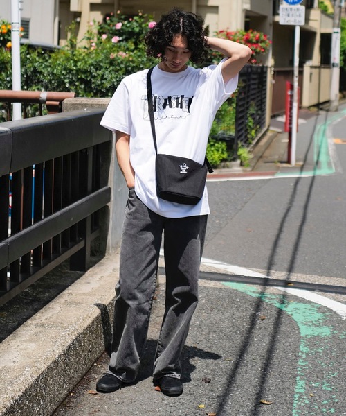 THRASHER（スラッシャー）の「GONZ SAD Shoulder Bag S/スラッシャー撥水加工リップストップナイロンワンポイントミニショルダーバッグ（ショルダーバッグ・メンズ・ブルー/ライトグレー/ブラック×ホワイト・FREE）」の4枚目の写真
