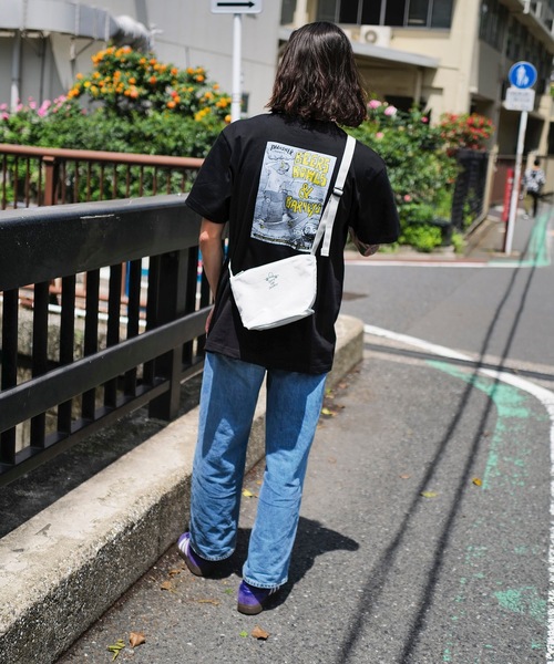 THRASHER（スラッシャー）の「GONZ SAD Shoulder Bag S/スラッシャー撥水加工リップストップナイロンワンポイントミニショルダーバッグ（ショルダーバッグ・メンズ・ブルー/ライトグレー/ブラック×ホワイト・FREE）」の9枚目の写真